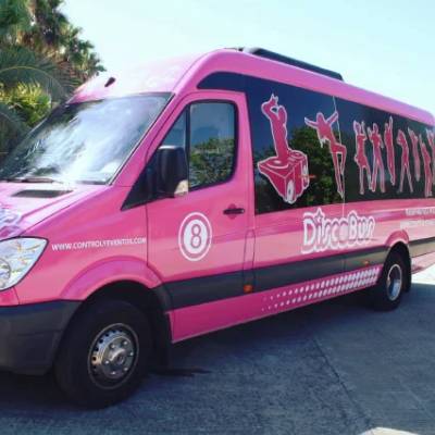 MiniDiscoBus Rosa en Barcelona | Todo Limusinas Barcelona | Alquiler Limusinas MiniDiscoBus Rosa en Barcelona | Todo Limusinas Barcelona | Alquiler Limusinas